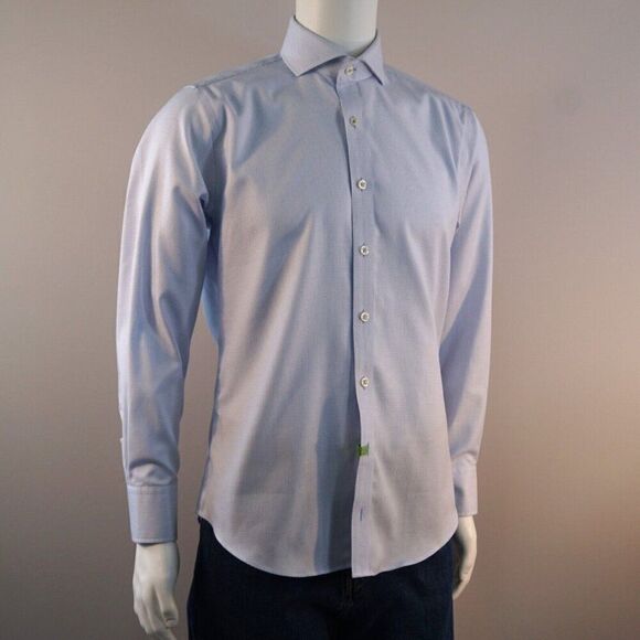 Twillory Shirt Men 15.5 32/33 Light Blue Button Up Tailored Safe Cotton Non Iron - Picture 6 of 11